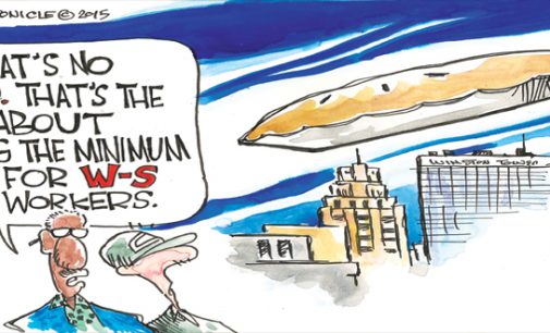 Editorial cartoon: Minimum wage increase for Winston-Salem city workers?