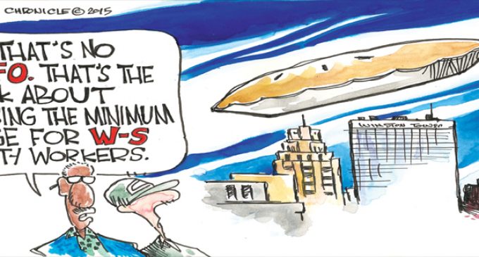Editorial cartoon: Minimum wage increase for Winston-Salem city workers?