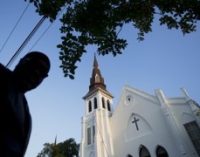 Songs and prayer accompany first service at Charleston church since shooting