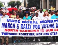 March and rally draw thousands on first day of historic voting rights trial