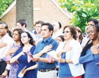 New citizens take oath on patriotic holiday
