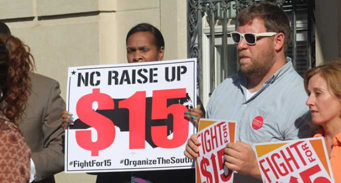 Protesters demand minimum wage increase to $15