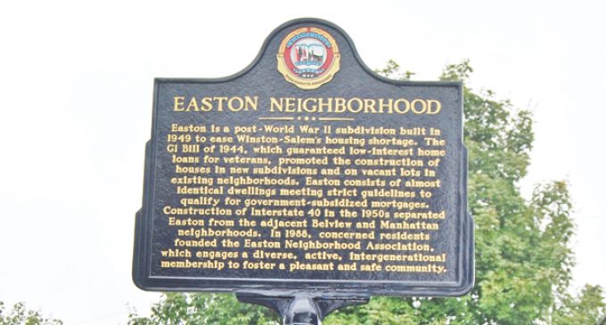 Easton historic marker unveiled