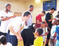 Surprise visit by Wake ballers delights kids