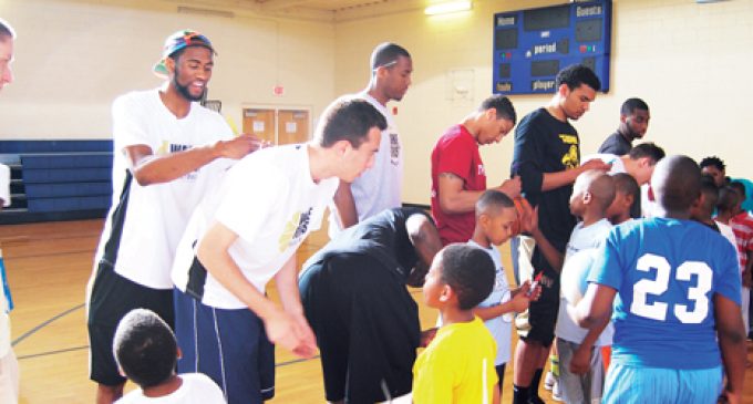 Surprise visit by Wake ballers delights kids