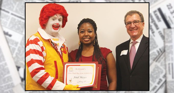 Local youth wins scholarship for tuition from McDonald’s
