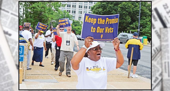 Marching against Veterans Affairs privatization