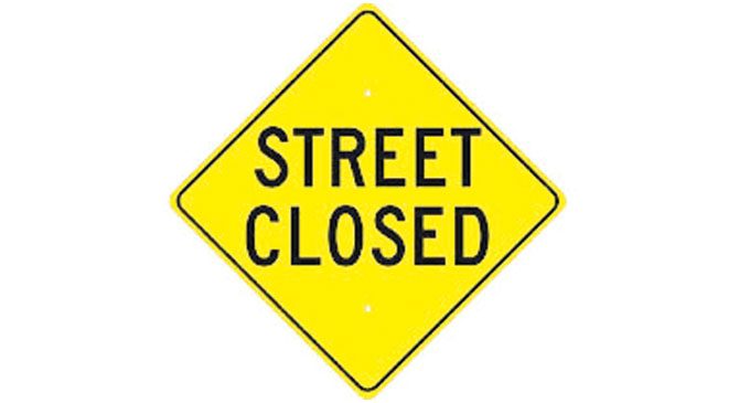 Street closings to cause traffic slow down, detours