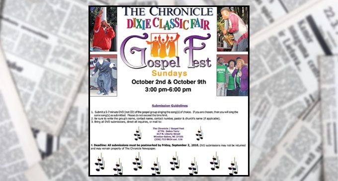 Gospelfest submissions accepted now until September 2nd