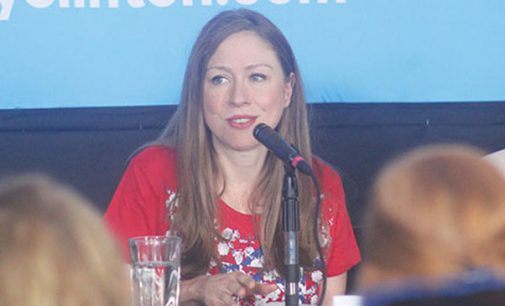 Chelsea Clinton campaigns for her mother at Wake Forest