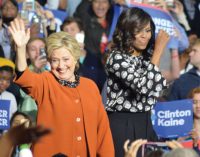 Hillary Clinton and first lady appear together in W-S