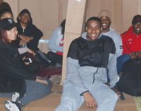 WSSU students sleep in boxes to wrap up Homelessness Awareness Week on campus