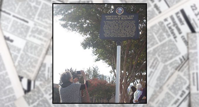 Historic marker gives Winston Mutual Building status