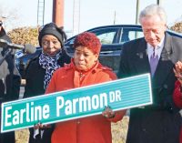 Part of Maple Street renamed for Earline Parmon