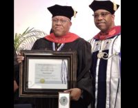 Pastor Dennis W. Bishop  receives honorary doctorate