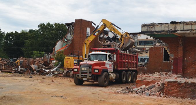 Former Brown Elementary being demolished