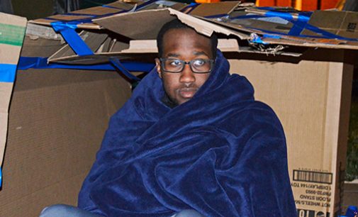WSSU  students sleep out for homelessness awareness