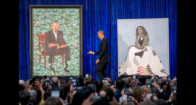 Obama jokes he failed to get artist to give him smaller ears
