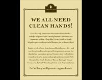 Old Salem promotes clean hands during flu season