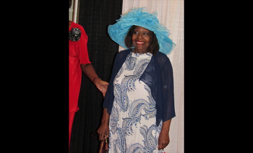 Confident seniors show their outfits  in fashion show