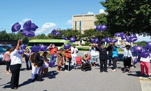 Balloon release marks Domestic Violence Awareness Month