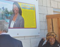 Reid honored with plaque at Waterworks Waterpark