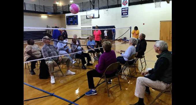 Chair volleyball exploding as seniors’ newest sport