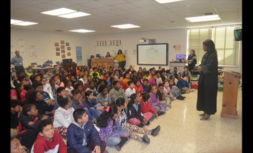 Judge Camille Banks-Prince visits students at Ashley Elementary