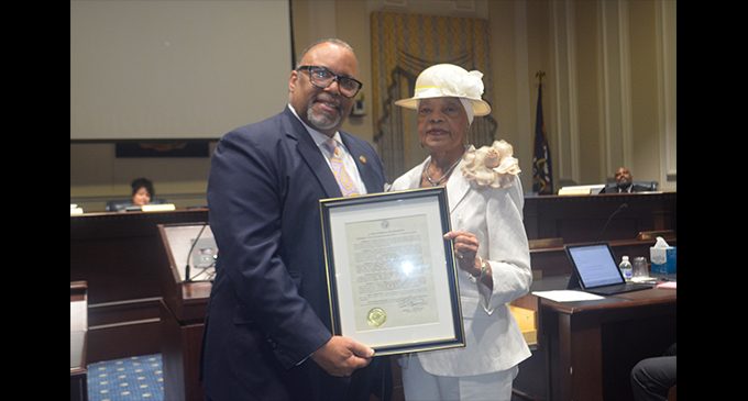 Sen. Lowe honors Mayor Pro Tempore Vivian Burke for service
