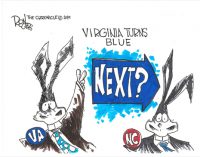 Editorial Cartoon: Turning Blue