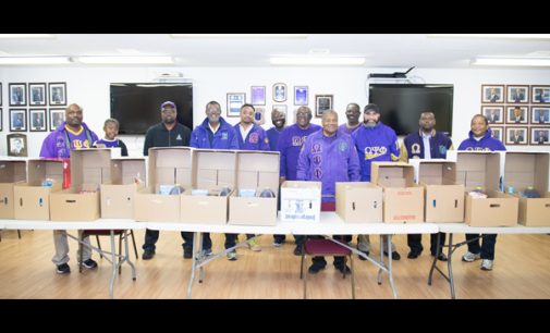 Local fraternity provides Thanksgiving boxes for the needy