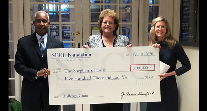State Employees’ Credit Union presents challenge grant for homeless shelter