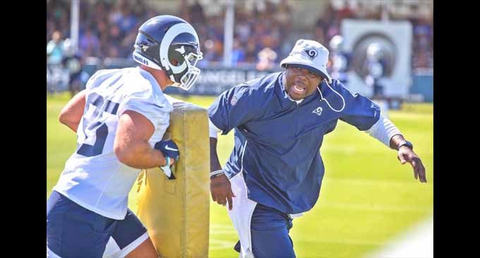 Woodbury takes on new challenge as coach with L.A. Rams