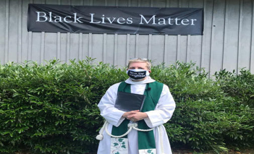 Local church raises Black Lives Matter banner