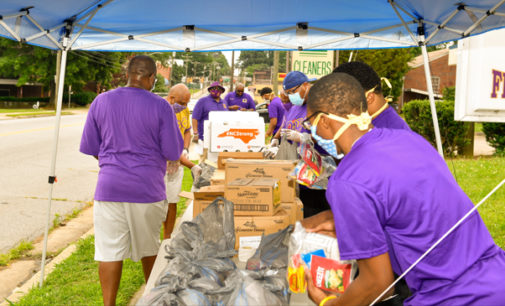 Psi Phi Chapter of Omega Psi Phi  Fraternity, Inc. to  distribute bags of food
