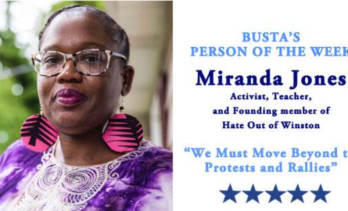 Busta’s Person of the Week: Miranda Jones: ‘We must move beyond the protests and rallies.’