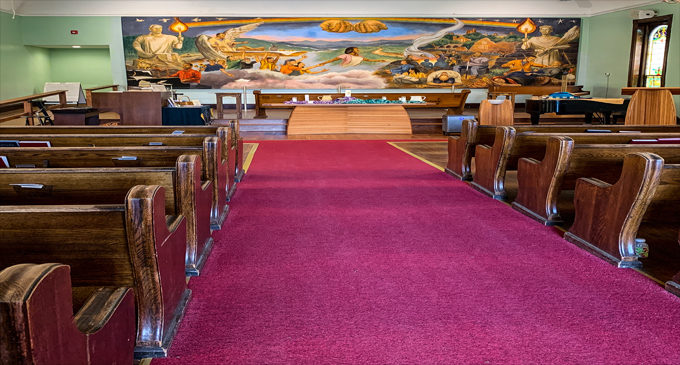 Mission church in Asheville features rare fresco of real people of their community