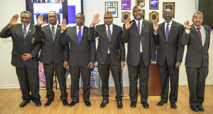 Psi Phi Chapter of Omega Psi Phi Fraternity installs new officers