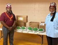 Shriners donate Thanksgiving turkey dinners for youth after-school program