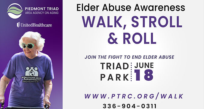 Elder Abuse Awareness Walk, Stroll & Roll to be held at Triad Park