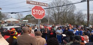 Intersection of Cherry and 25th named in honor of late WS/FCS educator