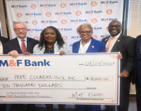 M&F Bank partners with Fiserv to award $10,000 grant to local small business