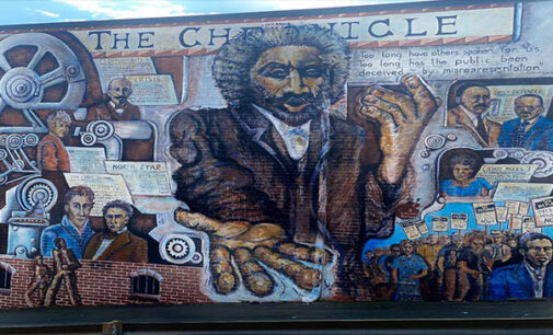 ‘The Chronicle,’ the first downtown mural honoring the history of the Black press, still draws visitors for photo ops