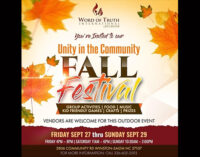 Unity in the Community Fall Festival to be held this weekend