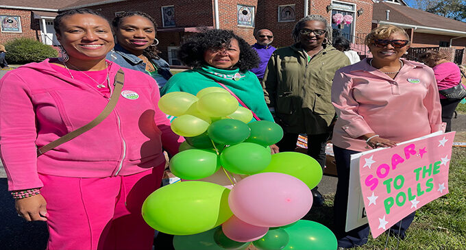 Alpha Kappa Alpha, Inc., Phi Omega Chapter, treats first day early voters to a Party at the Polls