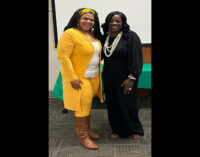 Shannon Brooks and Monica Jackson-Buxton  speak at My FACE event for new participants