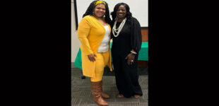 Shannon Brooks and Monica Jackson-Buxton  speak at My FACE event for new participants