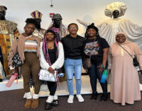 Supporters of NC Black Rep gather at Sawtooth Center for book signing and “Sacred Threads’ exhibit