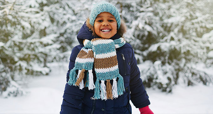 Bundling kids in layers for outdoor play in cold weather is one way to prevent frostbite.