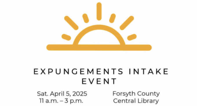 WFU Pro Bono Project to assist with expungement petitions on May 5 at Central Library